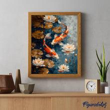 Carica l'immagine nel visualizzatore di Gallery, Diamond Painting - Carpe Koi Vintage e Fiori