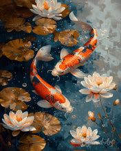 Carica l'immagine nel visualizzatore di Gallery, Diamond Painting - Carpe Koi Vintage e Fiori