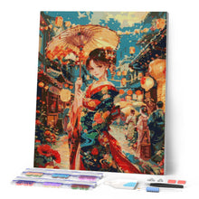 Carica l'immagine nel visualizzatore di Gallery, Diamond Painting - Ragazza in Kimono al Festival delle Lanterne