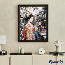 Carica l'immagine nel visualizzatore di Gallery, Diamond Painting - Geisha in una Strada Vintage