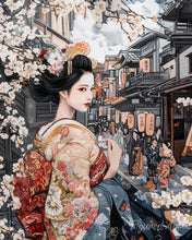 Carica l'immagine nel visualizzatore di Gallery, Diamond Painting - Geisha in una Strada Vintage