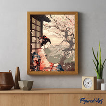 Carica l'immagine nel visualizzatore di Gallery, Diamond Painting - Donna in Kimono Vintage e Sakura