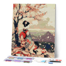 Carica l'immagine nel visualizzatore di Gallery, Diamond Painting - Donna Vintage e Fiori di Sakura