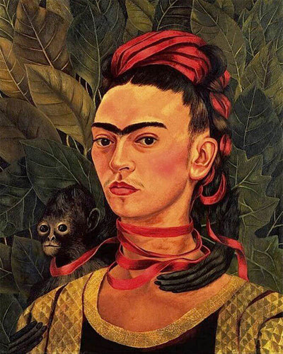Diamond Painting - Frida - Autoritratto con scimmia 1940