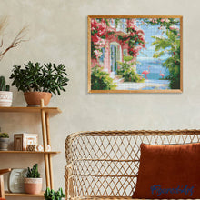 Carica l&#39;immagine nel visualizzatore di Gallery, Diamond Painting - Villa Rosa sulla Spiaggia