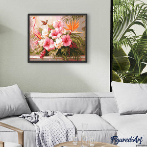 Diamond Painting - Ibisco e Fenicottero