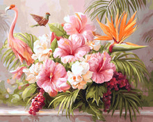 Carica l&#39;immagine nel visualizzatore di Gallery, Diamond Painting - Ibisco e Fenicottero