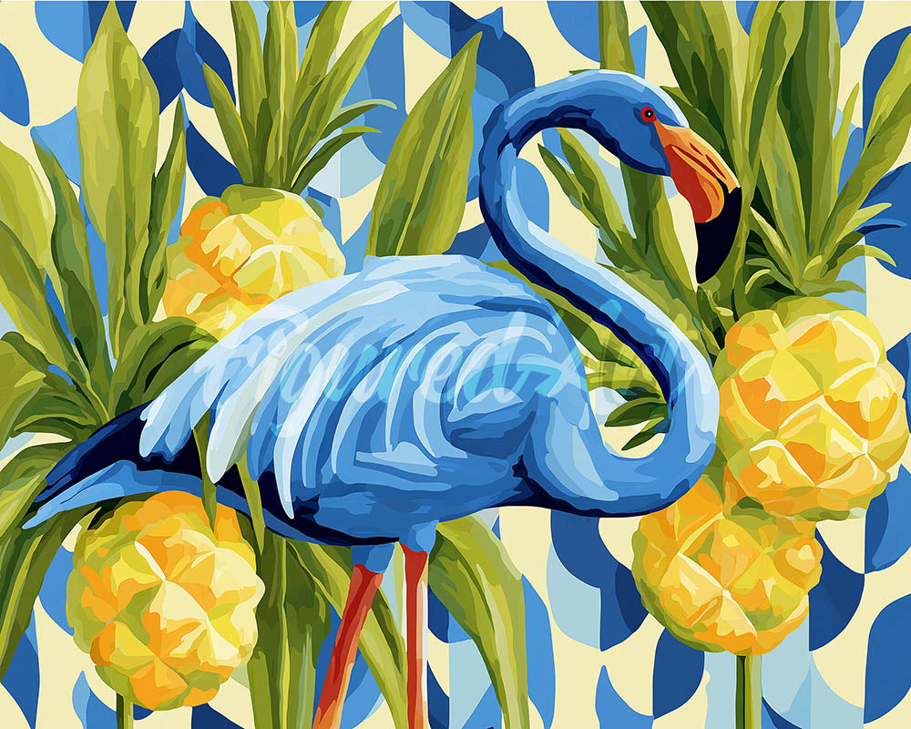 Diamond Painting - Fenicottero Blu