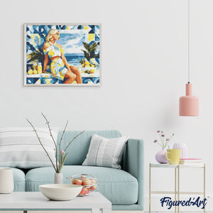 Diamond Painting - Donna e profumo di Limoni