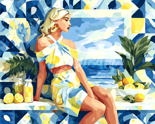 Diamond Painting - Donna e profumo di Limoni