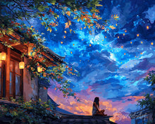 Carica l'immagine nel visualizzatore di Gallery, Diamond Painting - Vista Notturna con Lanterne