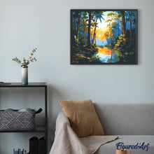 Carica l&#39;immagine nel visualizzatore di Gallery, Diamond Painting - Lago nella Foresta Pluviale