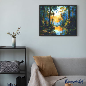 Diamond Painting - Lago nella Foresta Pluviale