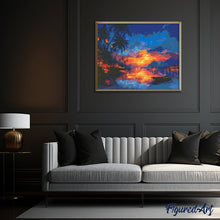 Carica l&#39;immagine nel visualizzatore di Gallery, Diamond Painting - Tramonto sulla Spiaggia con Lanterne