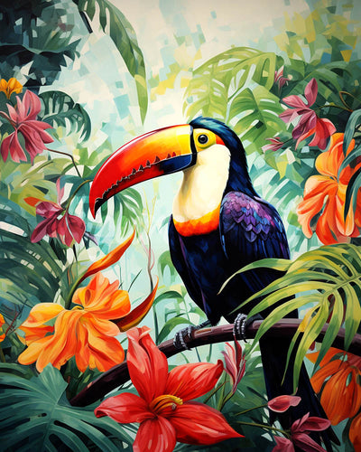 Diamond Painting - Tucano nella Giungla