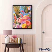 Carica l'immagine nel visualizzatore di Gallery, Diamond Painting - Fenicotteri Gemelli