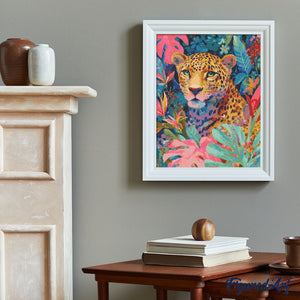 Diamond Painting - Leopardo Tropicale