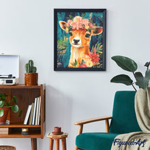 Carica l&#39;immagine nel visualizzatore di Gallery, Diamond Painting - Cerbiatto tra i Fiori