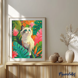 Diamond Painting - Gattino Ragdoll nella Giungla