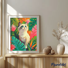 Carica l'immagine nel visualizzatore di Gallery, Diamond Painting - Gattino Ragdoll nella Giungla