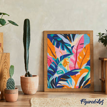 Carica l&#39;immagine nel visualizzatore di Gallery, Diamond Painting - Foglie di Banano Colorate