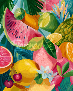 Diamond Painting - Mix di Frutta Tropicale