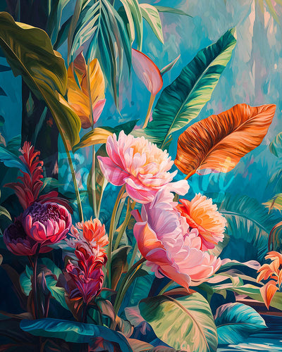Diamond Painting - Fiori della Giungla