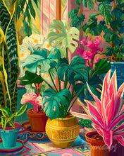 Carica l'immagine nel visualizzatore di Gallery, Diamond Painting - Interno del Giardino Tropicale