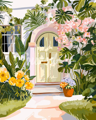 Diamond Painting - Porta Fiorita