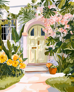 Diamond Painting - Porta Fiorita