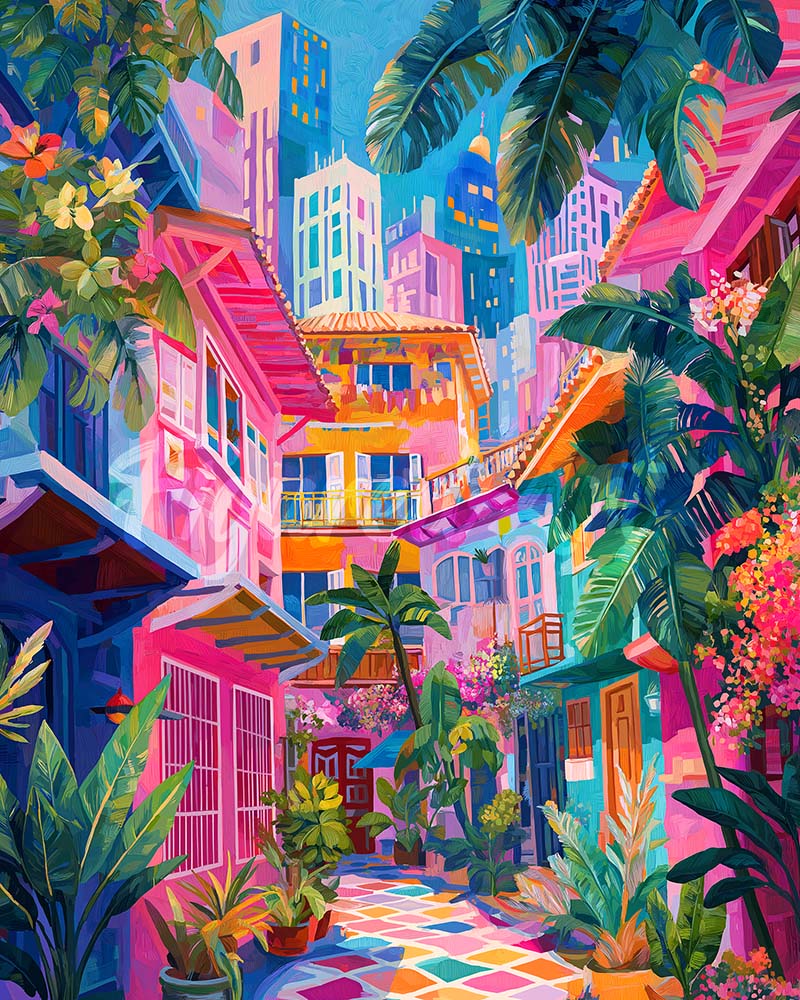 Diamond Painting - Quartiere Colorato