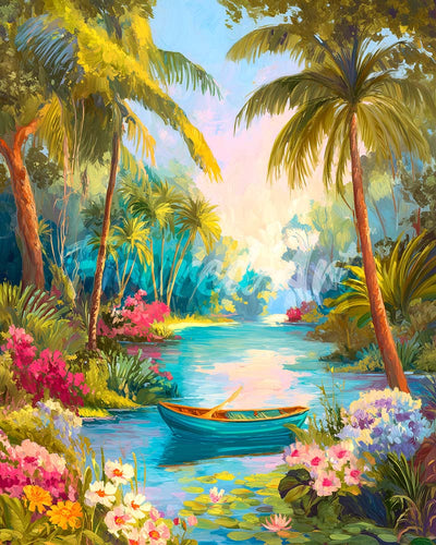Diamond Painting - Fiume paradisiaco