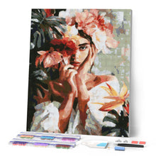 Carica l'immagine nel visualizzatore di Gallery, Diamond Painting - Giovane donna tra i fiori