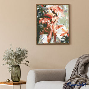 Diamond Painting - Giovane donna tra i fiori