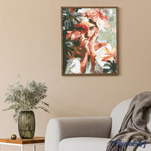 Carica l'immagine nel visualizzatore di Gallery, Diamond Painting - Giovane donna tra i fiori