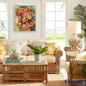 Diamond Painting - Sorelle tropicali