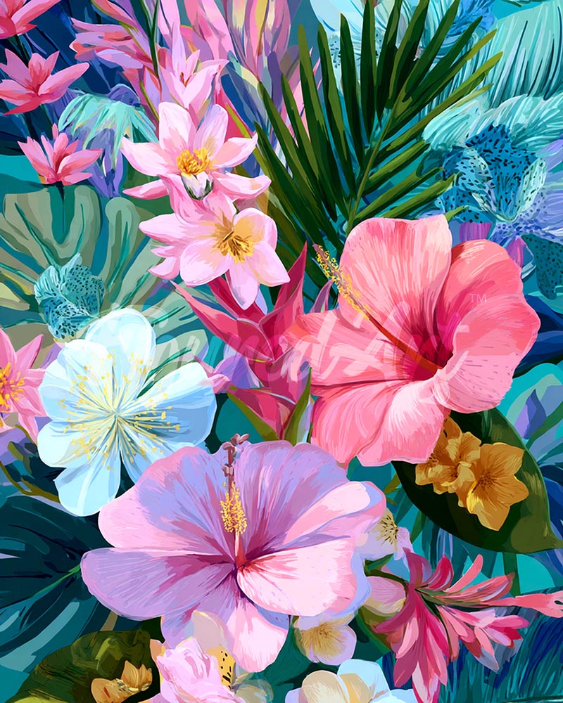 Diamond Painting - Giardino di ibisco