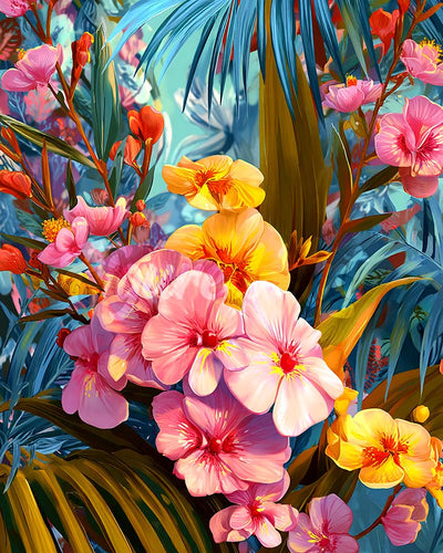 Diamond Painting - Orchidee tropicali