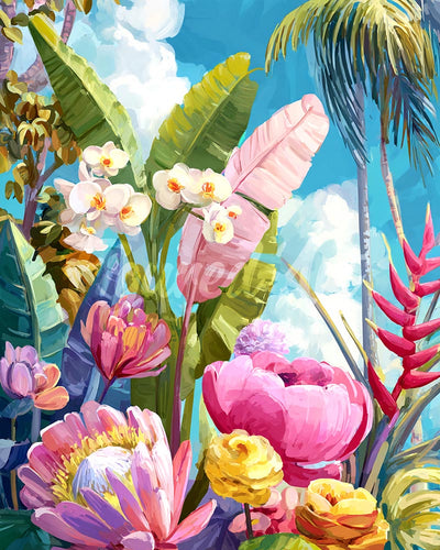 Diamond Painting - Giardino tropicale colorato