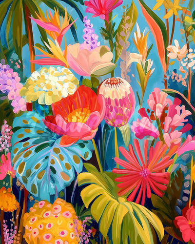 Diamond Painting - Giardino tropicale vibrante