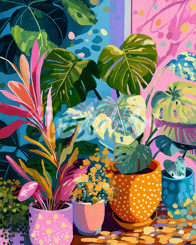 Diamond Painting - Angolo delle piante tropicali