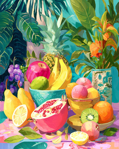 Diamond Painting - Cesto di frutta tropicale