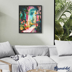 Diamond Painting - Arco sul giardino