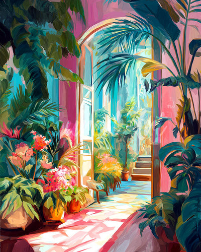 Diamond Painting - Arco sul giardino