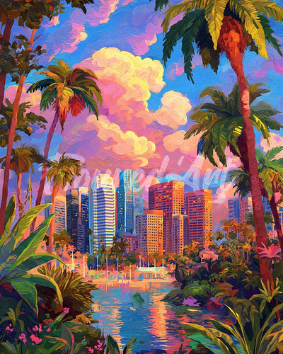 Diamond Painting - La giungla incontra la città