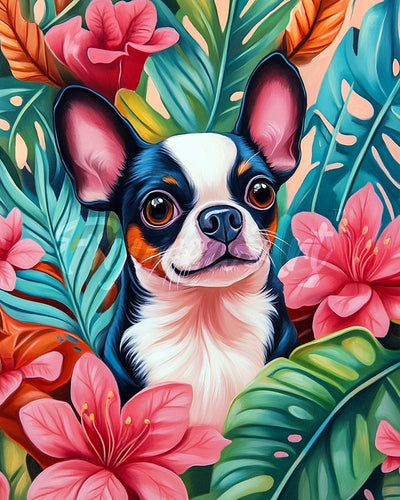Diamond Painting - Cucciolo tropicale