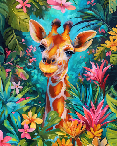 Diamond Painting - Giraffa tropicale