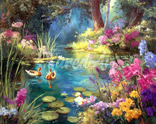Carica l&#39;immagine nel visualizzatore di Gallery, Diamond Painting - Lago dei fiori