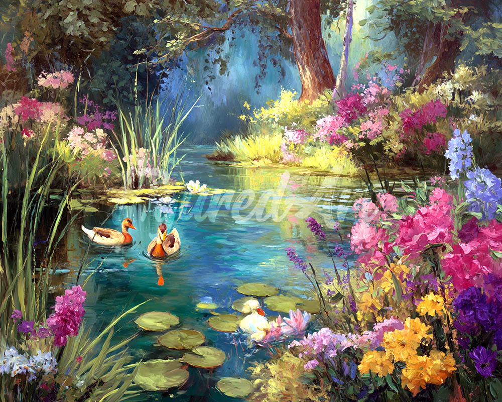 Diamond Painting - Lago dei fiori