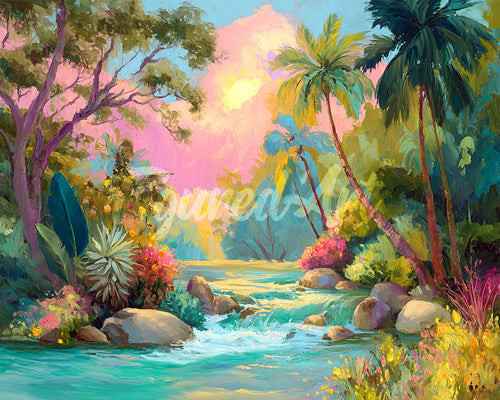 Diamond Painting - Ruscello tropicale
